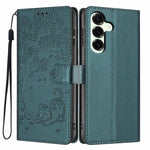 Custodia per telefono in ecopelle con stampa a rilievo di gatto sugli alberi, For Samsung Galaxy S25 FE 5G, For Samsung Galaxy S25 Edge 5G, For Samsung Galaxy S25 5G