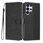 Custodia per telefono in ecopelle con stampa a rilievo di gatto sugli alberi, For Samsung Galaxy S26+ 5G, For Samsung Galaxy S26 Ultra 5G, For Samsung Galaxy S26 5G