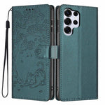 Custodia per telefono in ecopelle con stampa a rilievo di gatto sugli alberi, For Samsung Galaxy S26+ 5G, For Samsung Galaxy S26 Ultra 5G, For Samsung Galaxy S26 5G