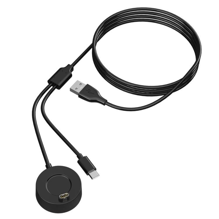 Base di ricarica integrata per smartwatch xDfind 2 in 1 da USB a Type-C, lunghezza: 1,2 m, Charging Base
