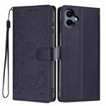 Custodia per telefono in ecopelle con stampa a rilievo di gatto sugli alberi, For Samsung Galaxy M06 5G, For Samsung Galaxy M53, For Samsung Galaxy M33 5G