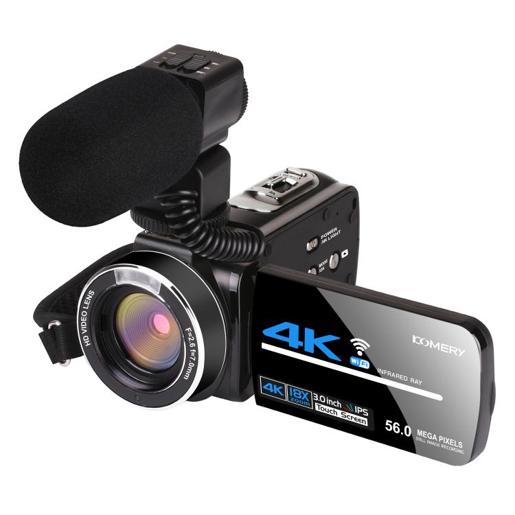 Videocamera digitale 4K zoomabile da 5600 pixel, With Microphone