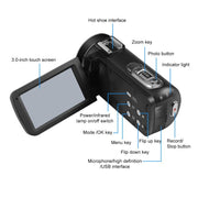 Videocamera digitale 4K zoomabile da 5600 pixel, With Microphone