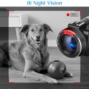 Videocamera digitale 4K zoomabile da 5600 pixel, With Microphone