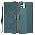 Custodia per telefono in ecopelle con stampa a rilievo di gatto sugli alberi, For Samsung Galaxy A04e, For Samsung Galaxy A14 5G, For Samsung Galaxy A04