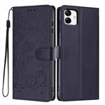 Custodia per telefono in ecopelle con stampa a rilievo di gatto sugli alberi, For Samsung Galaxy A04e, For Samsung Galaxy A14 5G, For Samsung Galaxy A04