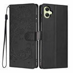 Custodia per telefono in ecopelle con stampa a rilievo di gatto sugli alberi, For Samsung Galaxy A35 5G, For Samsung Galaxy A15, For Samsung Galaxy A05