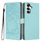 Custodia per telefono in ecopelle con stampa a rilievo di gatto sugli alberi, For Samsung Galaxy A05s, For Samsung Galaxy A25 5G, For Samsung Galaxy A23 5G
