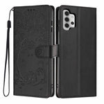 Custodia per telefono in ecopelle con stampa a rilievo di gatto sugli alberi, For Samsung Galaxy A33 5G, For Samsung Galaxy A13 4G