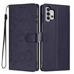 Custodia per telefono in ecopelle con stampa a rilievo di gatto sugli alberi, For Samsung Galaxy A33 5G, For Samsung Galaxy A13 4G