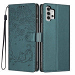 Custodia per telefono in ecopelle con stampa a rilievo di gatto sugli alberi, For Samsung Galaxy A33 5G, For Samsung Galaxy A13 4G