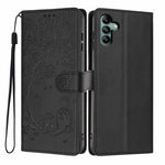 Custodia per telefono in ecopelle con stampa a rilievo di gatto sugli alberi, For Samsung Galaxy A13 5G / A04s, For Samsung Galaxy A53 5G, For Samsung Galaxy A73 5G