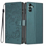 Custodia per telefono in ecopelle con stampa a rilievo di gatto sugli alberi, For Samsung Galaxy A13 5G / A04s, For Samsung Galaxy A53 5G, For Samsung Galaxy A73 5G