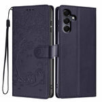Custodia per telefono in ecopelle con stampa a rilievo di gatto sugli alberi, For Samsung Galaxy A24 5G, For Samsung Galaxy A34 5G, For Samsung Galaxy A54 5G