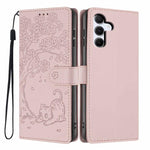 Custodia per telefono in ecopelle con stampa a rilievo di gatto sugli alberi, For Samsung Galaxy A05s, For Samsung Galaxy A25 5G, For Samsung Galaxy A23 5G
