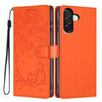 Custodia per telefono in ecopelle con stampa a rilievo di gatto sugli alberi, For Samsung Galaxy A57 5G, For Samsung Galaxy A37 5G, For Samsung Galaxy A26 / A17