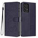 Custodia per telefono in ecopelle con stampa a rilievo di gatto sugli alberi, For Samsung Galaxy A33 5G, For Samsung Galaxy A13 4G