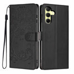 Custodia per telefono in ecopelle con stampa a rilievo di gatto sugli alberi, For Samsung Galaxy A24 5G, For Samsung Galaxy A34 5G, For Samsung Galaxy A54 5G
