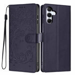 Custodia per telefono in ecopelle con stampa a rilievo di gatto sugli alberi, For Samsung Galaxy A16 4G / 5G, For Samsung Galaxy A06 4G, For Samsung Galaxy A55 5G