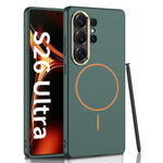 Custodia per telefono GKK ultra sottile con anello magnetico effetto pelle, penna non inclusa., For Samsung Galaxy S26 Ultra 5G