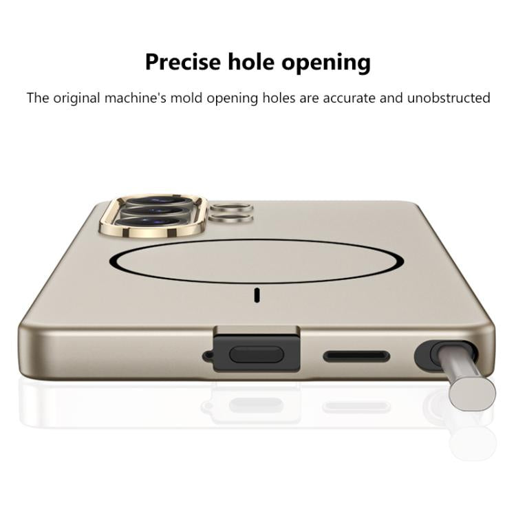 Custodia per telefono GKK ultra sottile con anello magnetico effetto pelle, penna non inclusa., For Samsung Galaxy S26 Ultra 5G