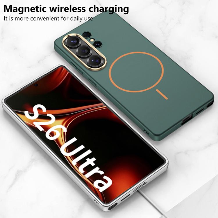 Custodia per telefono GKK ultra sottile con anello magnetico effetto pelle, penna non inclusa., For Samsung Galaxy S26 Ultra 5G