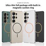Custodia per telefono GKK ultra sottile con anello magnetico effetto pelle, penna non inclusa., For Samsung Galaxy S26 Ultra 5G