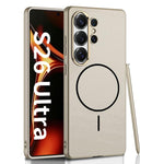 Custodia per telefono GKK ultra sottile con anello magnetico effetto pelle, penna non inclusa., For Samsung Galaxy S26 Ultra 5G