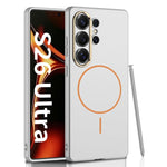Custodia per telefono GKK ultra sottile con anello magnetico effetto pelle, penna non inclusa., For Samsung Galaxy S26 Ultra 5G