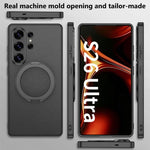Custodia magnetica per telefono GKK effetto pelle con vernice metallizzata e supporto girevole, penna non inclusa., For Samsung Galaxy S26 Ultra 5G