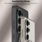 Custodia magnetica per telefono GKK effetto pelle con vernice metallizzata e supporto girevole, penna non inclusa., For Samsung Galaxy S26 Ultra 5G