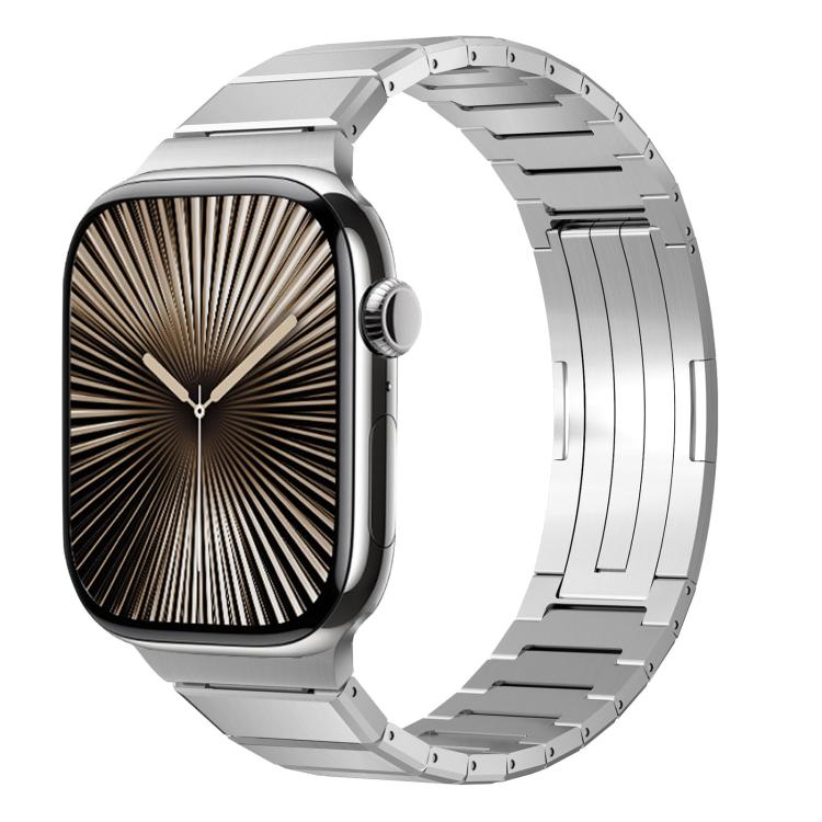 Cinturino per orologio in lega di titanio con chiusura pieghevole a una perlina, For Apple Watch 46mm / 49mm / 45mm / 44mm, For Apple Watch 42mm / 41mm / 40mm / 38mm
