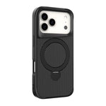 Custodia per telefono con supporto MagSafe a 360° e texture in fibra di carbonio., For iPhone 17 Pro Max