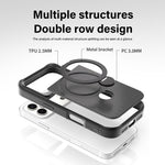 Custodia per telefono con supporto MagSafe a 360° e texture in fibra di carbonio., For iPhone 17 Pro Max