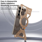 Custodia per telefono MagSafe in lega senza cornice Armor 360 Holder., For Samsung Galaxy S26 Ultra 5G, For Samsung Galaxy S25 Ultra 5G, For Samsung Galaxy S24 Ultra 5G, For Samsung Galaxy S23 Ultra 5G
