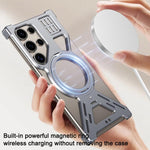 Custodia per telefono MagSafe in lega senza cornice Armor 360 Holder., For Samsung Galaxy S26 Ultra 5G, For Samsung Galaxy S25 Ultra 5G, For Samsung Galaxy S24 Ultra 5G, For Samsung Galaxy S23 Ultra 5G
