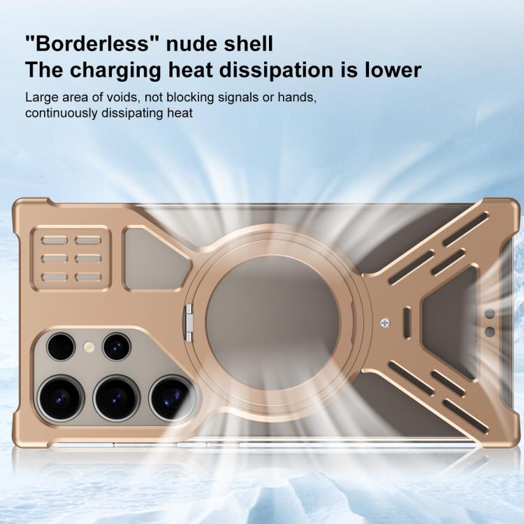 Custodia per telefono MagSafe in lega senza cornice Armor 360 Holder., For Samsung Galaxy S26 Ultra 5G, For Samsung Galaxy S25 Ultra 5G, For Samsung Galaxy S24 Ultra 5G, For Samsung Galaxy S23 Ultra 5G