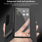 Custodia per telefono GKK in pelle pieghevole magnetica con supporto girevole a linea singola e stilo magnetico., For Samsung Galaxy Z TriFold