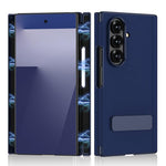 Custodia per telefono GKK in pelle con supporto girevole girevole e pieghevole magnetico, con chiusura a filo singolo., For Samsung Galaxy Z TriFold