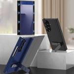 Custodia per telefono GKK in pelle con supporto girevole girevole e pieghevole magnetico, con chiusura a filo singolo., For Samsung Galaxy Z TriFold