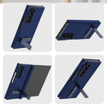 Custodia per telefono GKK in pelle con supporto girevole girevole e pieghevole magnetico, con chiusura a filo singolo., For Samsung Galaxy Z TriFold
