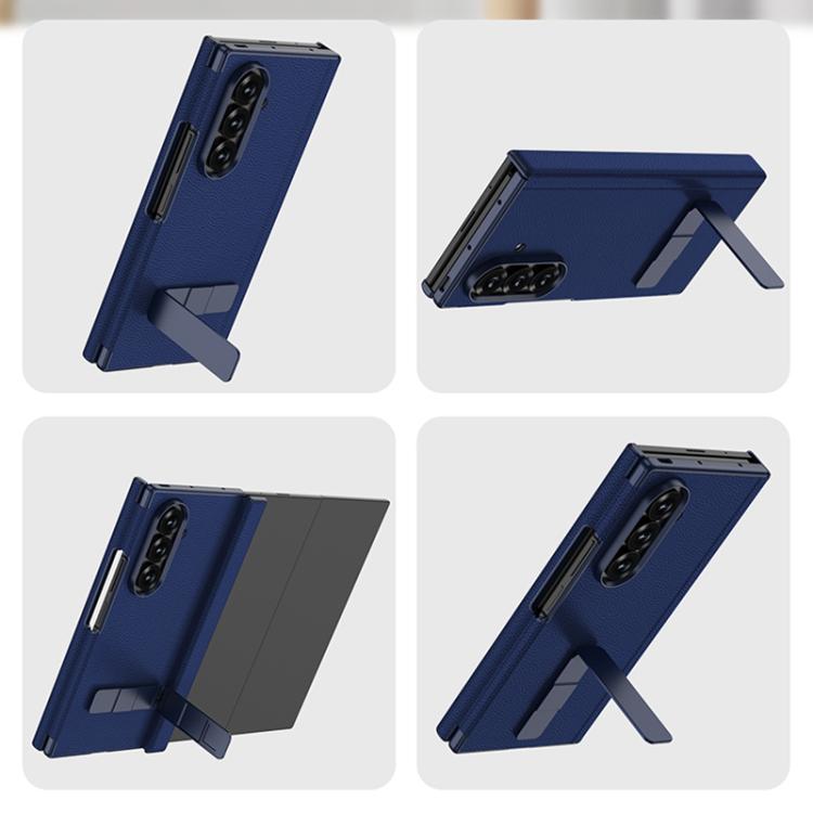 Custodia per telefono GKK in pelle con supporto girevole girevole e pieghevole magnetico, con chiusura a filo singolo., For Samsung Galaxy Z TriFold