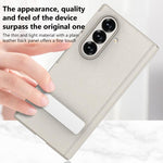 Custodia per telefono GKK in pelle con supporto girevole girevole e pieghevole magnetico, con chiusura a filo singolo., For Samsung Galaxy Z TriFold