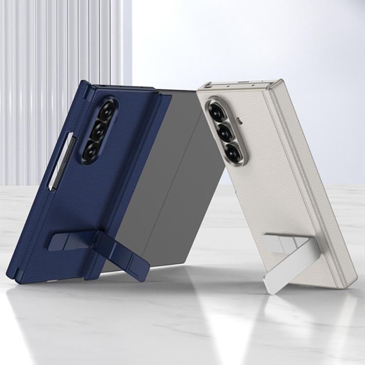 Custodia per telefono GKK in pelle con supporto girevole girevole e pieghevole magnetico, con chiusura a filo singolo., For Samsung Galaxy Z TriFold