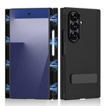 Custodia per telefono GKK in pelle con supporto girevole girevole e pieghevole magnetico, con chiusura a filo singolo., For Samsung Galaxy Z TriFold