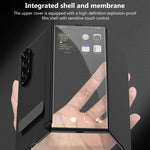 Custodia per telefono GKK in pelle con supporto girevole girevole e pieghevole magnetico integrato., For Samsung Galaxy Z TriFold