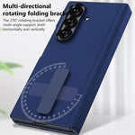 Custodia per telefono GKK in pelle con supporto girevole girevole e pieghevole magnetico integrato., For Samsung Galaxy Z TriFold
