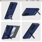 Custodia per telefono GKK in pelle con supporto girevole girevole e pieghevole magnetico integrato., For Samsung Galaxy Z TriFold