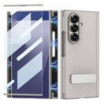 Custodia per telefono GKK in pelle con supporto girevole girevole e pieghevole magnetico integrato., For Samsung Galaxy Z TriFold