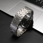 Cinturino per orologio in acciaio inossidabile con fibbia a farfalla di Iron Man., For Google Pixel Watch 4 / 3 / 2 / 1 41mm